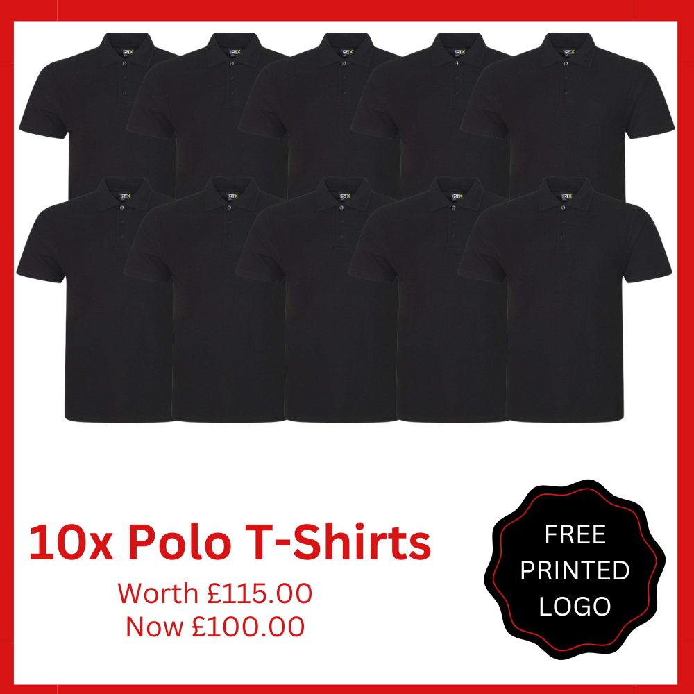 10x Printed Polo Shirts Bundle