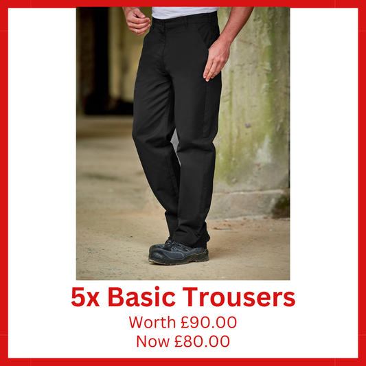 5x Basic Workwear Trouser Bundle