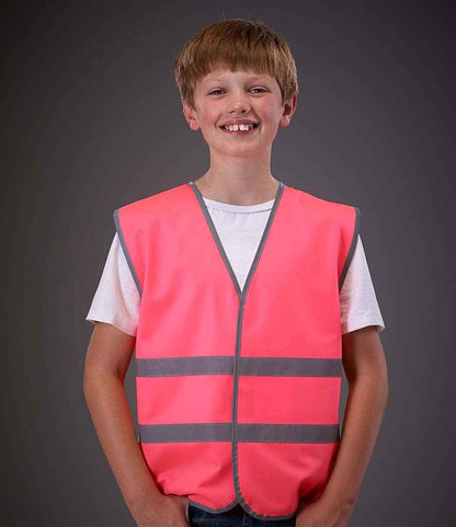 Yoko Kids Hi-Vis Two Band Waistcoat