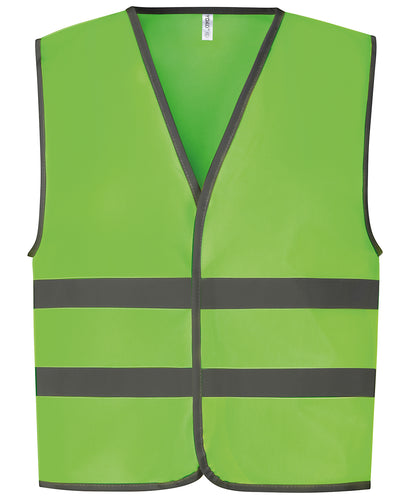 Yoko Kids Hi-Vis Two Band Waistcoat